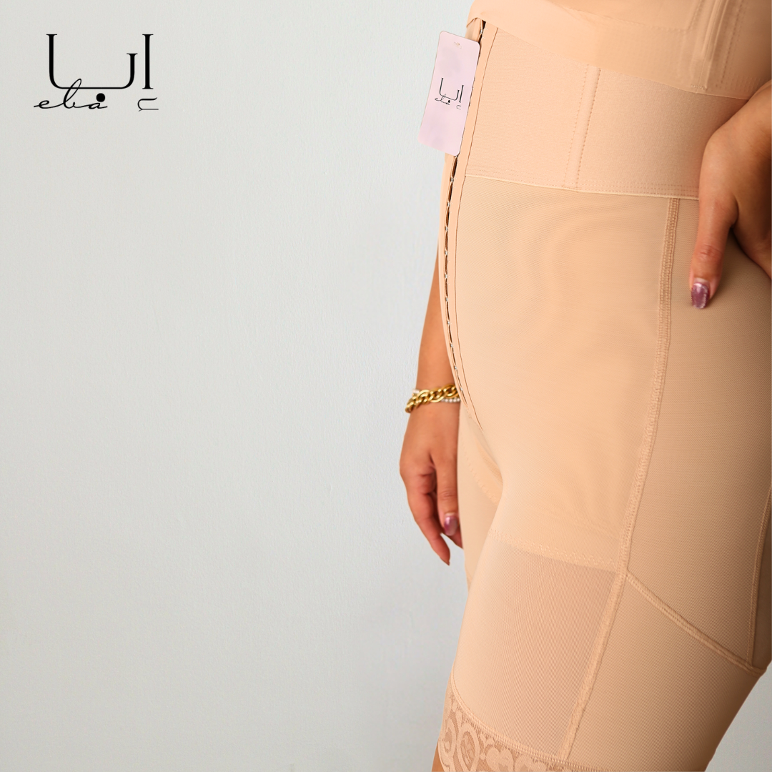 مشد فائق التحكم للبطن والأفخاذ مع طبقه لاتكس لشد وإبراز الخصر