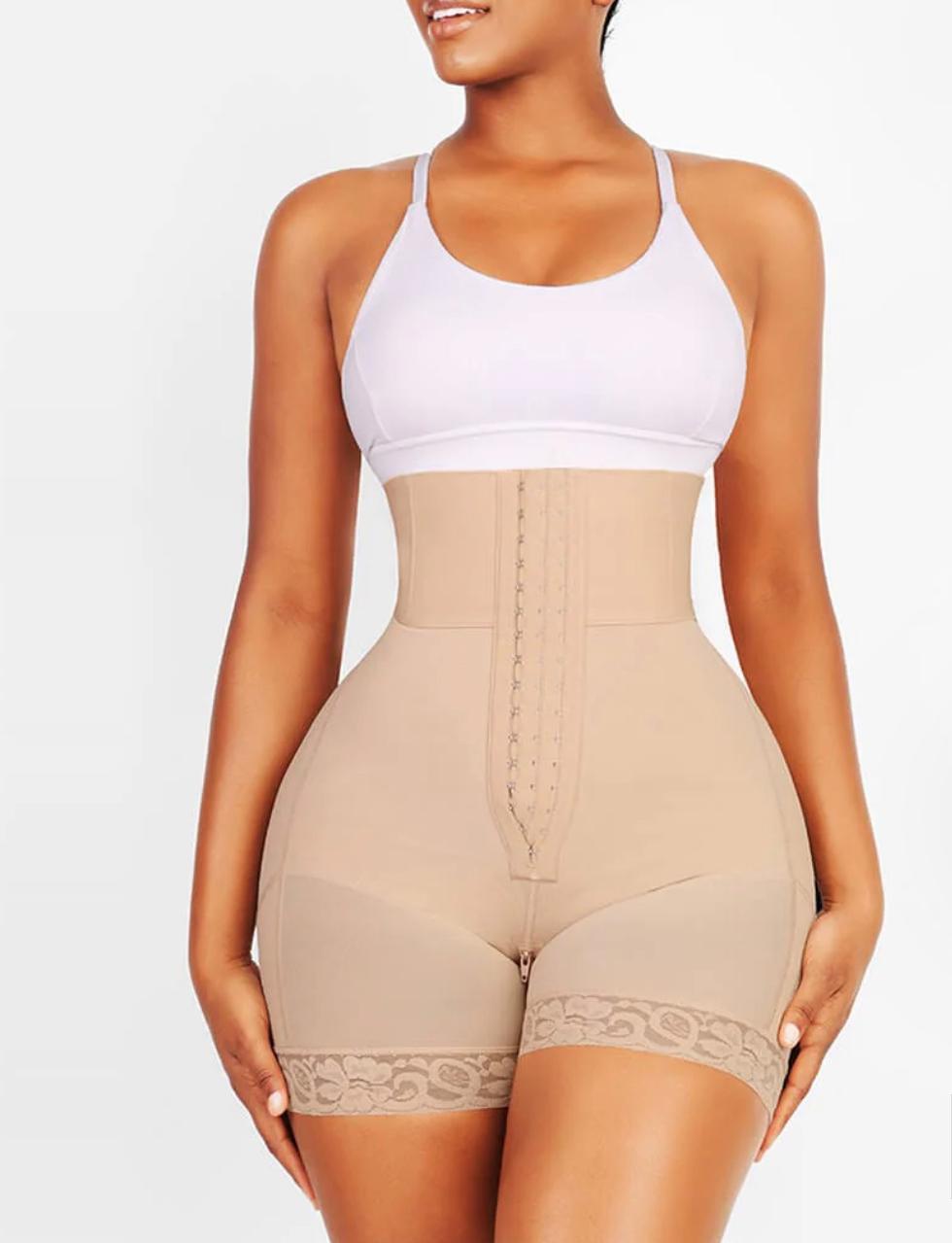 مشد فائق التحكم للبطن والأفخاذ مع طبقه لاتكس لشد وإبراز الخصر