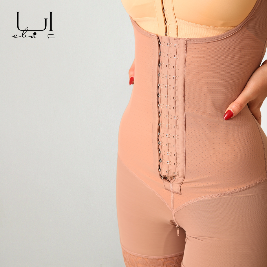 مشد فائق التحكم للظهر والبطن مع طبقة لاتكس لشد مضاعف