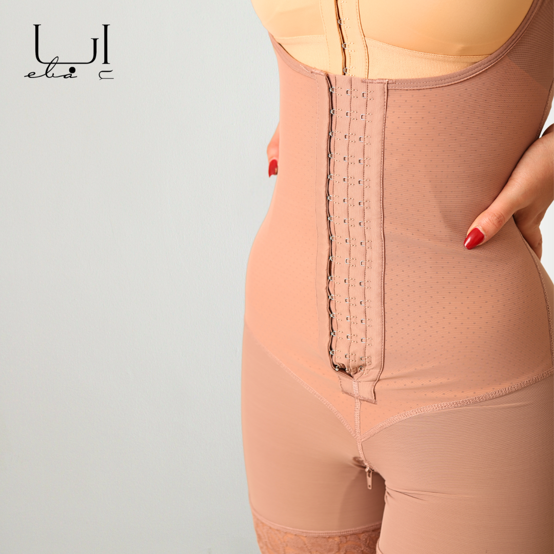 مشد فائق التحكم للظهر والبطن مع طبقة لاتكس لشد مضاعف