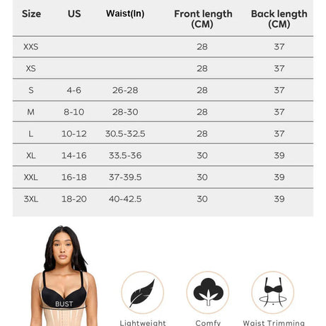 مشد نحت الخصر والظهر مع 17 دعامه داخليه مبطنه بقطن