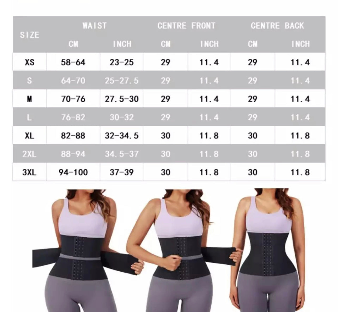 مشد البطن بتحكم مضاعف بثلاث طبقات للولادة والجيم